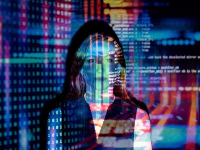 Person with projector on them, Cybersecurity, Ransomware Protection for DLP