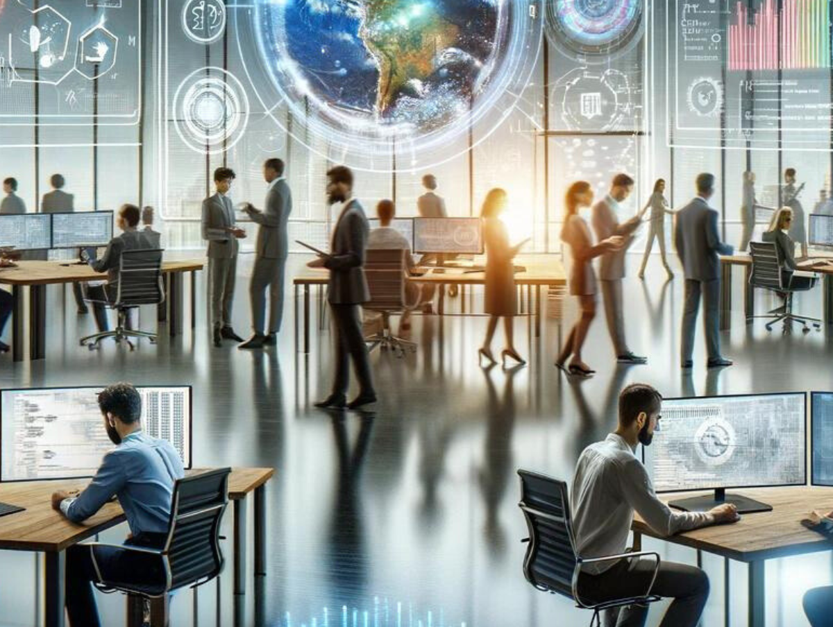 People walking around office, LeadingIT, Cybersecurity