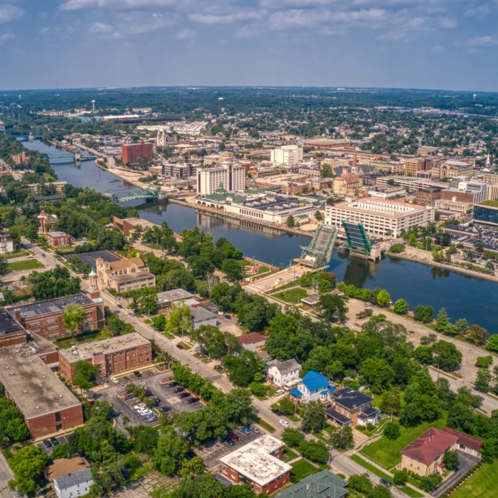 Aerial view of Joliet, IL